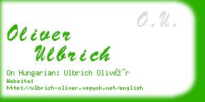 oliver ulbrich business card